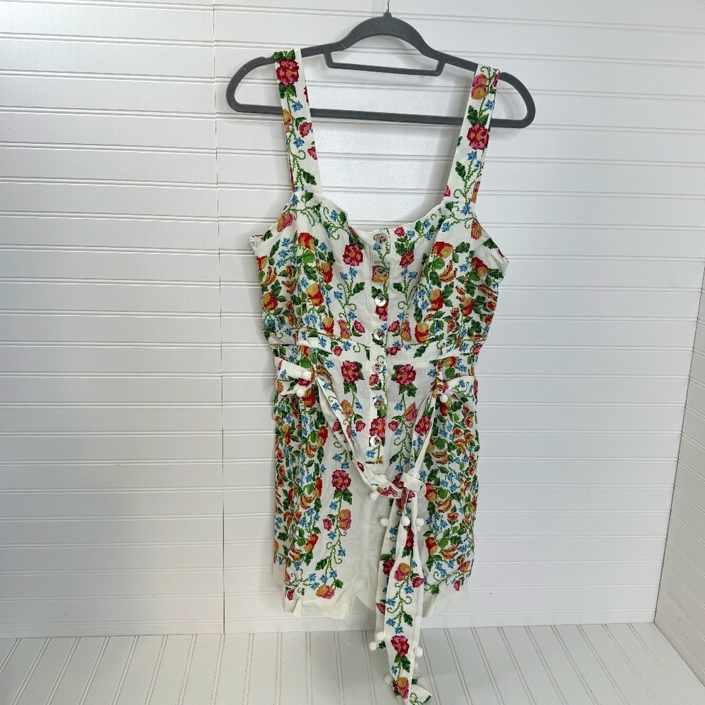 FARM Rio White Floral Embroidered Romper - Picture 3 of 6